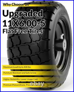 11X6.00-5 Flat Free Lawn Mower Tire and Wheel, Solid Front Tires for Zero Turn M 11X6.00-5 Flat Free Lawn Mower Tire and Wheel, Solid Front Tires for Zero Turn M
