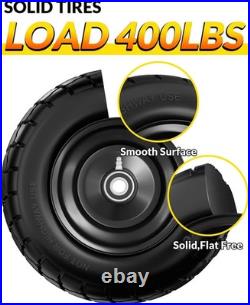 11X6.00-5 Flat Free Lawn Mower Tire and Wheel, Solid Front Tires for Zero Turn M