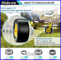 11X6.00-5 Flat Free Tire, 2 Pcs 11X6.00-5 Tires for Zero Turn Mower, 11X6-5 Lawn