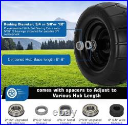 11x6.00-5 Flat Free Tire 2 Pack 11x6.00-5 Tires For Zero Turn Mower With 3/4