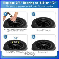 11x6.00-5 Flat Free Tire 2 Pack 11x6.00-5 Tires For Zero Turn Mower With 3/4