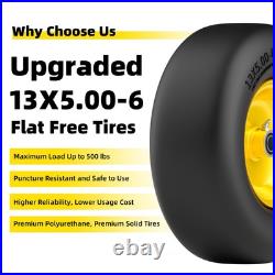13X5.00-6 Flat Free Lawn Mower Tires, Zero Turn Front Wheel 13X5X6 Solid Mower F 13X5.00-6 Flat Free Lawn Mower Tires, Zero Turn Front Wheel 13X5X6 Solid Mower F