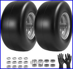 13X6.50-6 Flat Free Tire and Wheel Assembly, 2-Pack Solid Polyurethane Front Tir 13X6.50-6 Flat Free Tire and Wheel Assembly, 2-Pack Solid Polyurethane Front Tir