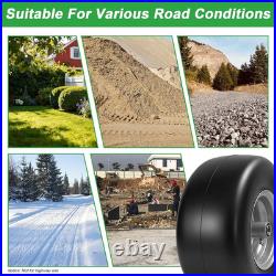 13X6.50-6 Flat Free Tire and Wheel Assembly, 2-Pack Solid Polyurethane Front Tir