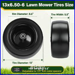 13X6.50-6 Lawn Mower Tires Flat Free, 2 Pack Upgraded 13X6.5-6 Zero Turn Front T