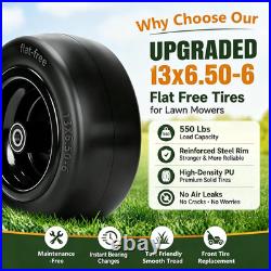 13X6.50-6 Lawn Mower Tires Flat Free, 2 Pack Upgraded 13X6.5-6 Zero Turn Front T 13X6.50-6 Lawn Mower Tires Flat Free, 2 Pack Upgraded 13X6.5-6 Zero Turn Front T