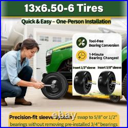 13X6.50-6 Lawn Mower Tires Flat Free, 2 Pack Upgraded 13X6.5-6 Zero Turn Front T