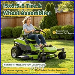 13X6.50-6 Lawn Mower Tires Flat Free, 2 Pack Upgraded 13X6.5-6 Zero Turn Front T