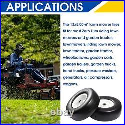 13x5.00-6 Flat Free Lawn Mower Tire Zero Turn Mower Front Tire, Lawn Garden Turf