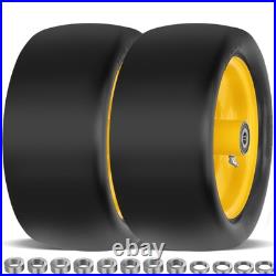 13x6.50-6 Flat Free Lawn Mower Tires 2 Pcs with 3/4 Bearing for Zero Turn