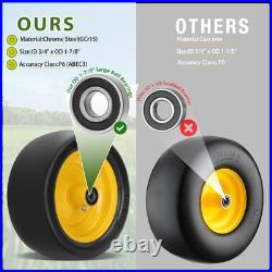 13x6.50-6 Flat Free Lawn Mower Tires 2 Pcs with 3/4 Bearing for Zero Turn