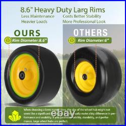 13x6.50-6 Flat Free Lawn Mower Tires 2 Pcs with 3/4 Bearing for Zero Turn