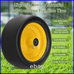 13x6.50-6 Flat Free Lawn Mower Tires 2 Pcs with 3/4 Bearing for Zero Turn