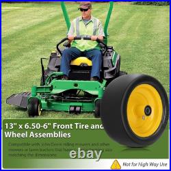 13x6.50-6 Flat Free Lawn Mower Tires 2 Pcs with 3/4 Bearing for Zero Turn