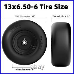 13x6.50-6 Lawn Mower Tires Flat Free, Zero Turn Mower Front Tires for Residen