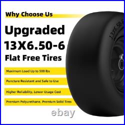 13x6.50-6 Lawn Mower Tires Flat Free, Zero Turn Mower Front Tires for Residen