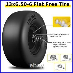 13x6.50-6 Lawn Mower Tires Flat Free, Zero Turn Mower Front Tires for Residen