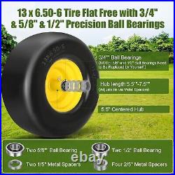 13x6.50-6 Lawn Mower Tires with 3/4 1/2 5/8 Bearing for Zero Turn Lawn Mower