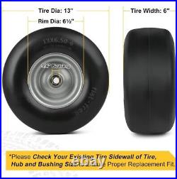 13x6.50-6 TIRE RIM WHEEL ASSEMBLY Zero Turn mower Smooth NO Flat Solid 25m ID 2