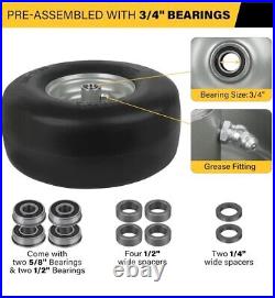 13x6.50-6 TIRE RIM WHEEL ASSEMBLY Zero Turn mower Smooth NO Flat Solid 25m ID 2