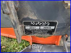 2002 Kubota ZD21 60 Commercial Hydro Zero Turn Lawn Mower Diesel 21hp Engine