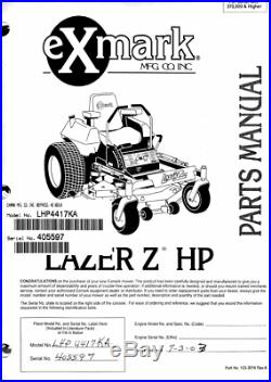 2003 Exmark Lazer Z HP 457hours
