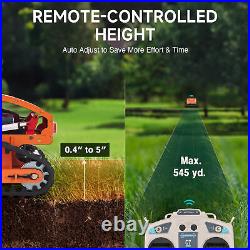 21 Remote Control Lawn Mower Hybrid Grass Cutter with Tracks 45° Slope Climbing