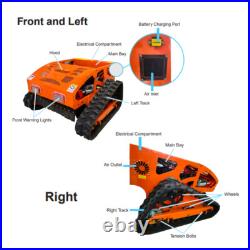 21in Tracked Remote Control Lawn Mower Garden Automatic Grass Cutter Wolfequip