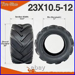 2 23x10.5-12 Lawn Mower Tires 23x10.50x12 6PR Heavy Duty Tubeless Tractor Tyres