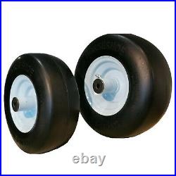 2 New 11x4.00-5 Flat-Free Smooth Tires for Zero Turn Lawn Mower, Hub 3 Bore1/2