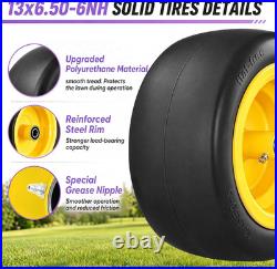 2-Pack 13X6.50-6 Lawn Mower Flat Free Tires and Wheels, 13 Solid Lawn Mower Tir 2-Pack 13X6.50-6 Lawn Mower Flat Free Tires and Wheels, 13 Solid Lawn Mower Tir