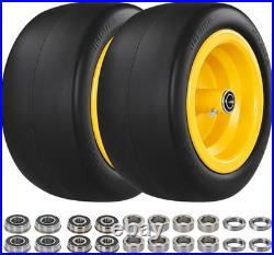 2-Pack 13X6.50-6 Lawn Mower Flat Free Tires and Wheels, 13 Solid Lawn Mower Tir 2-Pack 13X6.50-6 Lawn Mower Flat Free Tires and Wheels, 13 Solid Lawn Mower Tir