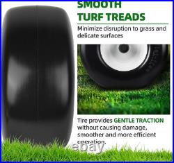 (2-Pack) 13x6.50-6 Flat Free Tire and Wheel Universal 13x6.5-6 Solid Rubbe