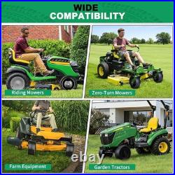 2pcs 13x6.50-6 Flat Free Lawn Mower Tires and Wheels, 13x6.5-6 Zero Turn Mower F