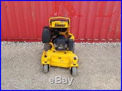 36 Wright Stander Electric Start Commercial Zero Turn Mower stand on kawasaki