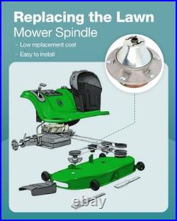 3pc Spindle Pulley Assy For John Deere 757 737 F687 Zero-Turn Mower 54 60 Deck