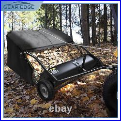 42 Tow Behind Lawn Sweeper Leaf Collector Pull Grass Large Hopper 20 Cu FT