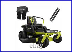 48V Brushless 42 in. 75 Ah Battery Electric Riding Zero Turn Mower and Bagging