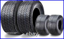4 WANDA Zero-Turn Lawn Mower Turf Tires 13x6.50-6 & 24x12-12 /4PR -13081/13051