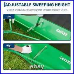 52-Inch Tow Behind Lawn Sweeper with 33.5 Cu Ft Hopper & Adjustable Brush Height