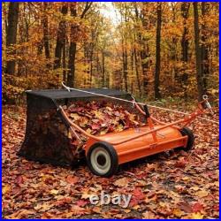 52 Tow Behind Lawn Sweeper 33.55 Cu Ft Adjustable Brush Height Quick Dump Yard