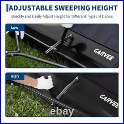 52 Tow Behind Lawn Sweeper 33.55 Cu Ft Hopper Tool-Free Adjustable Brush Height
