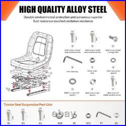 Adjustable Suspension Seat Kit for Zero Turn Mower Universal Fit, Easy Install