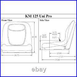 Black High Back Seat for Hustler ZTR Zero Turn Lawn Mower Garden Tractor