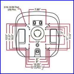 Black Vinyl Seat Fits Ferris Replaces 00367800