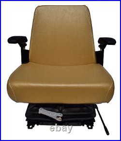 Brown Zero Turn Lawn Mower Suspension Seat with Slides and Armrests SCAG Ariens