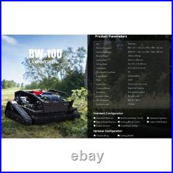 Brushless 1000mm RC Gasoline 608CC 23HP Robotic Remote Control Lawn Mower Slope