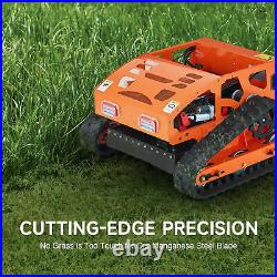 CREWORKS 21 Hybrid Lawn Mower w Remote Control Rubber Tracks 45° Slope Climbing