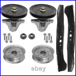 Caltric Spindle Assembly withPulley Blade For Troy-Bilt Z 46 46 Zero-Turn Mower