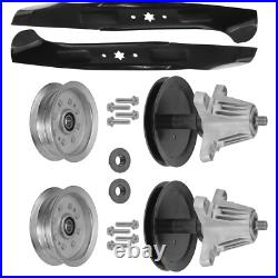 Caltric Spindle Assembly withPulley Blade For Troy-Bilt Z 46 46 Zero-Turn Mower
